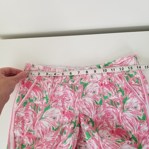 Lilly Pulitzer The Callahan Short Size 00 Pink Colony Flamingo Print - Picture 2 of 13
